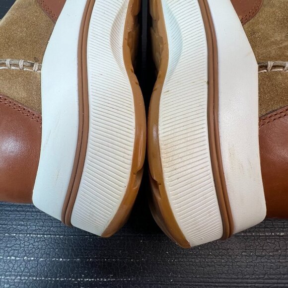 Tory Burch Gemini Link Platform Boots Women Size 5.5 Suede Winter Sheep Fur - Picture 9 of 12